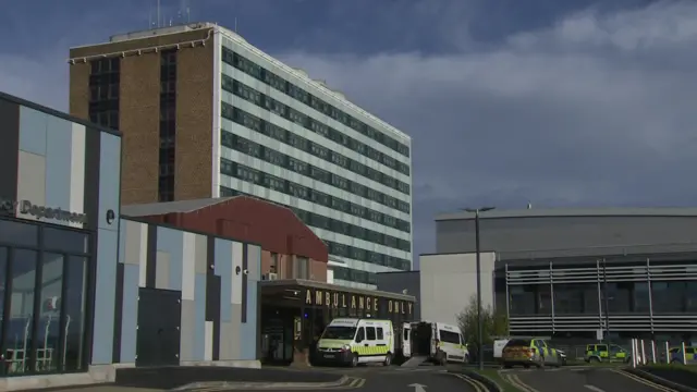 The exterior of Altnagelvin Area Hospital in Londonderry