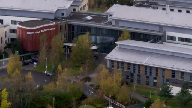 Drone shot of South West Acute Hospital