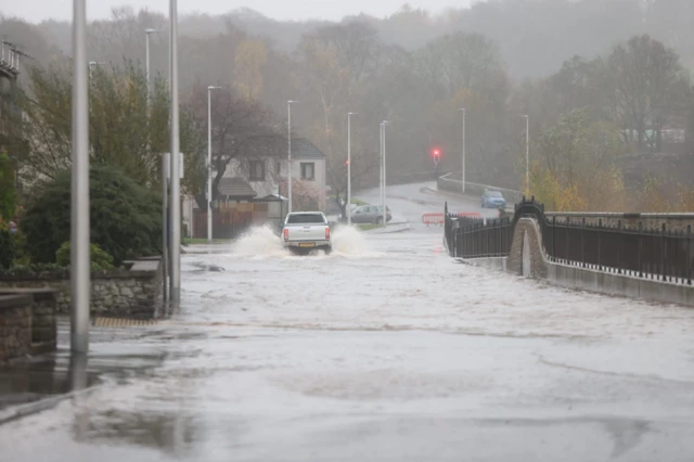 flooded road