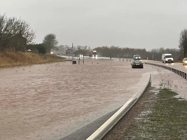 Flooding at Brechin in Angus