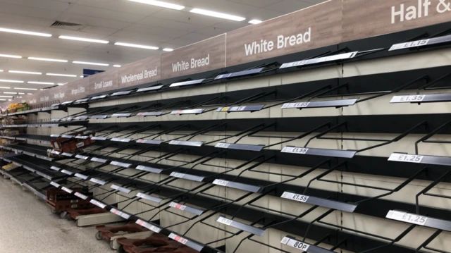 empty shelves