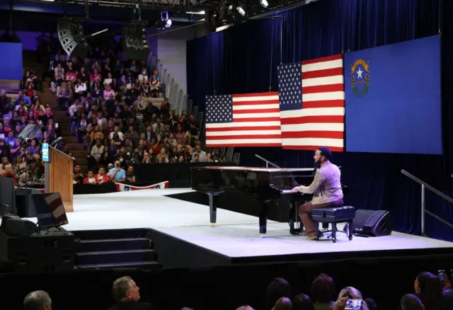 US singer John Legend performed during a campaign event for Nevada Governor Steve Sisolak and US Senator Catherine Cortez Masto, ahead of the US midterm election in Las Vegas, Nevada