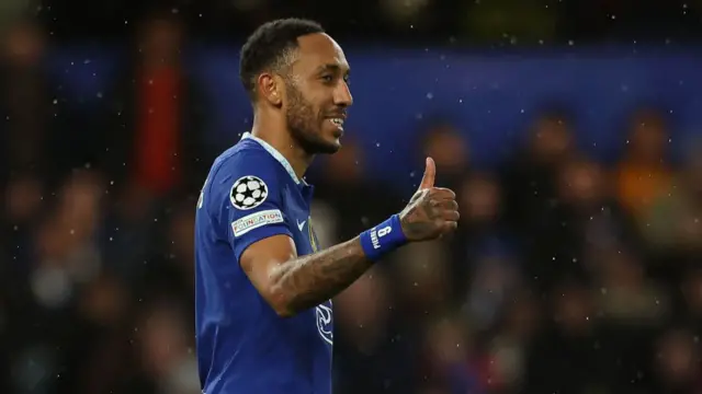 Pierre-Emerick Aubameyang during the game.