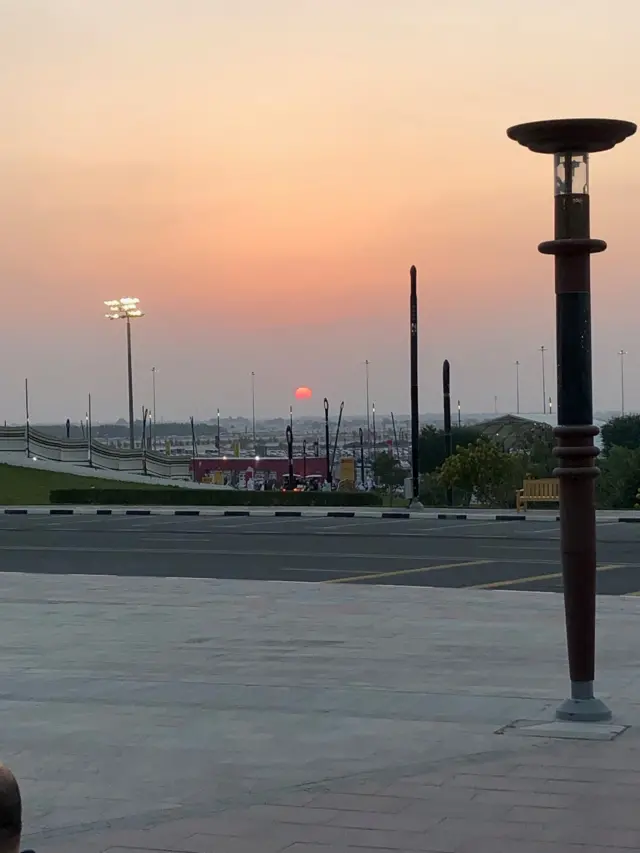 Sun sets in Qatar