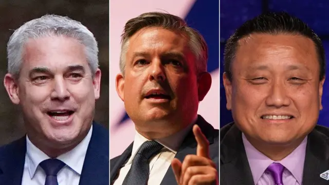 (l-r) Steve Barclay; Jonathan Ashworth; Howard Hu (C)