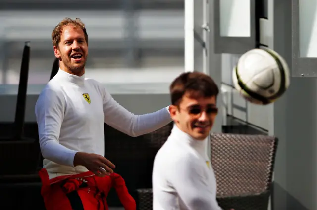 Sebastian Vettel and Charles Leclerc