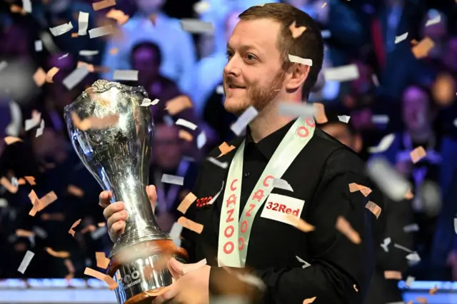 Mark Allen celebrates with the UK title.