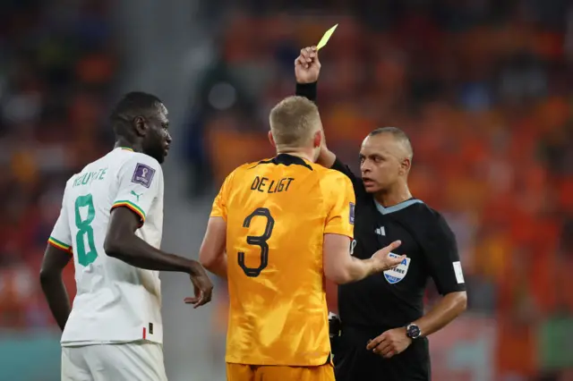 Matthijs de Ligt is booked for Netherlands