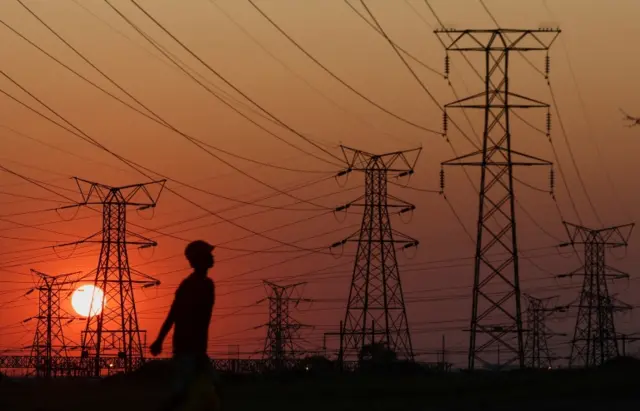 Electricity pylons in South Africa