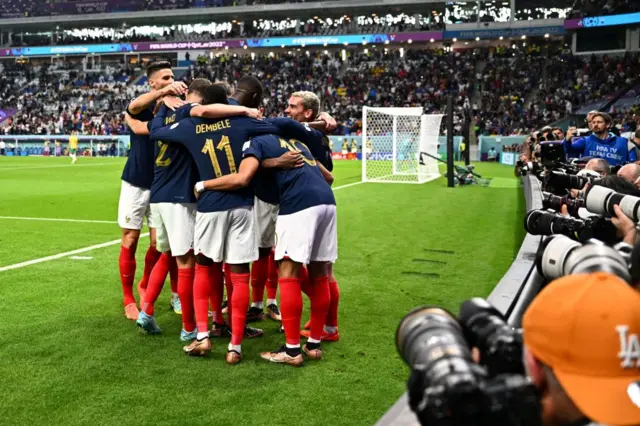 France celebrate a goal