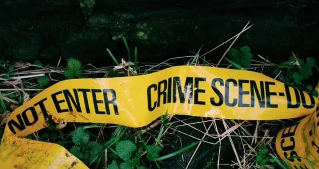 Image shows police crime scene tape