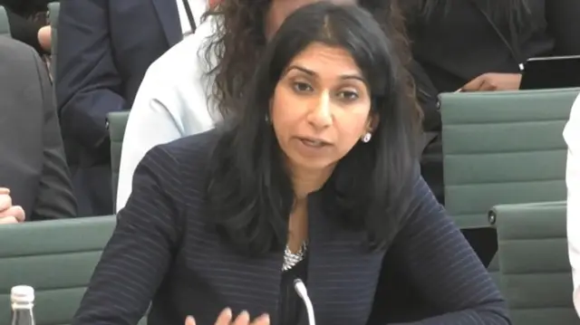 Home Secretary Suella Braverman appearing before the Commons Home Affairs Committee