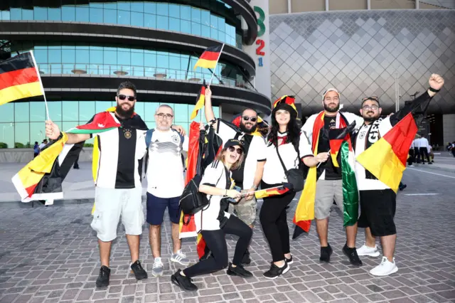 Germany fans outside the stadium