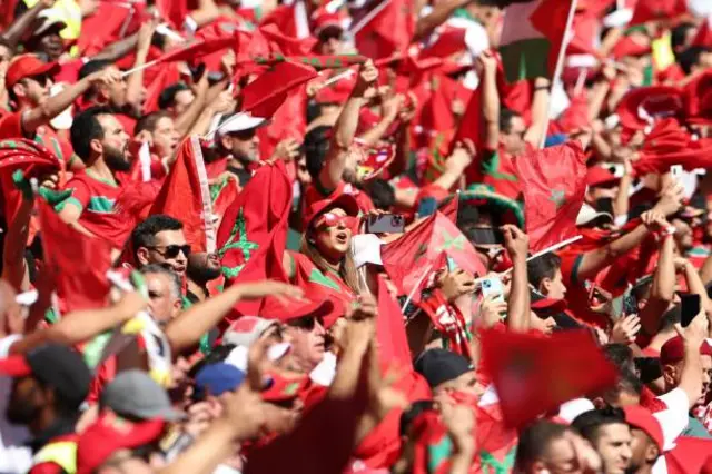 Morocco fans cheering