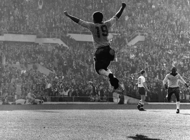 Brazil celebrate winning 1962 World Cup