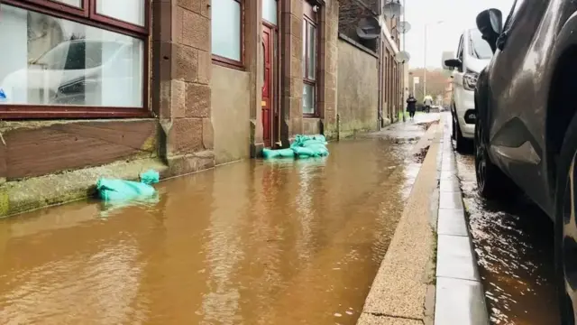 Brechin suffered flooding on Friday