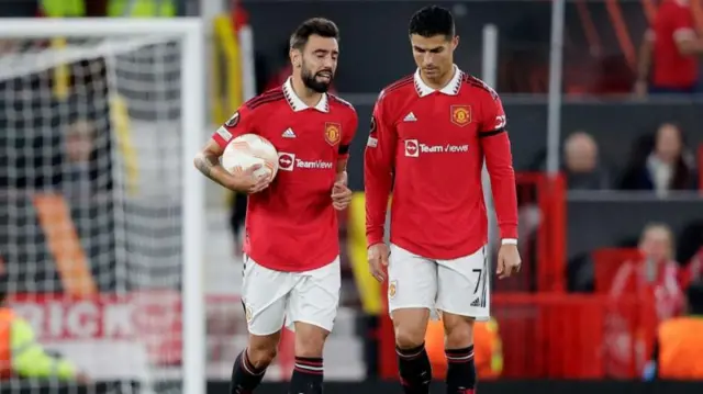 Bruno Fernandes and Cristiano Ronaldo