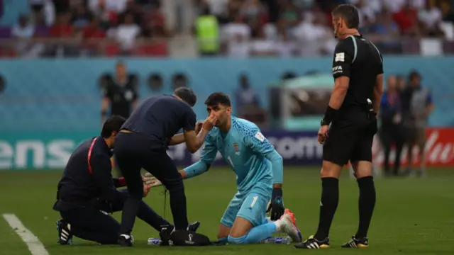 Injury to  Alireza Beiranvand