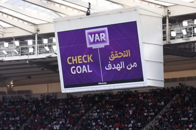 VAR check on the screen