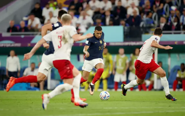 France's Kylian Mbappe in action