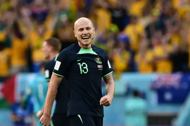 Australia's Aaron Mooy after World Cup win over Tunisia in Qatar