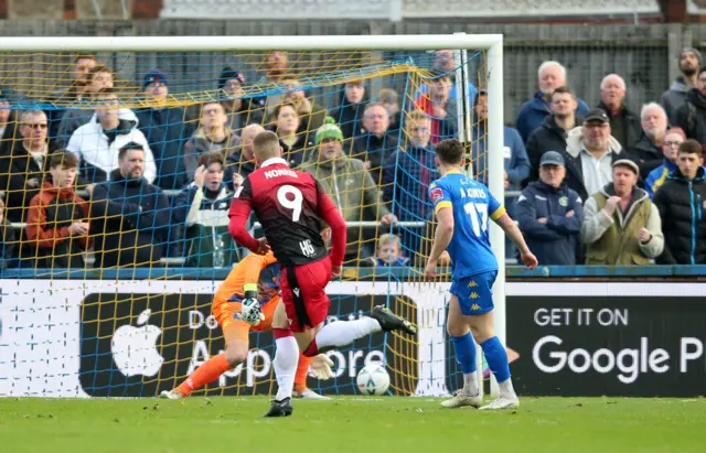 Luke Norris opens the scoring for Stevenage