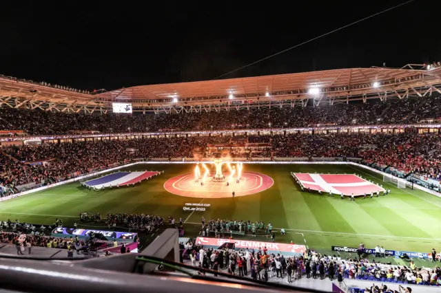 The pre-match show at the Denmark-France game