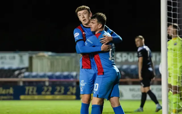 Inverness CT's Nathan Shaw and Aaron Doran celebrate