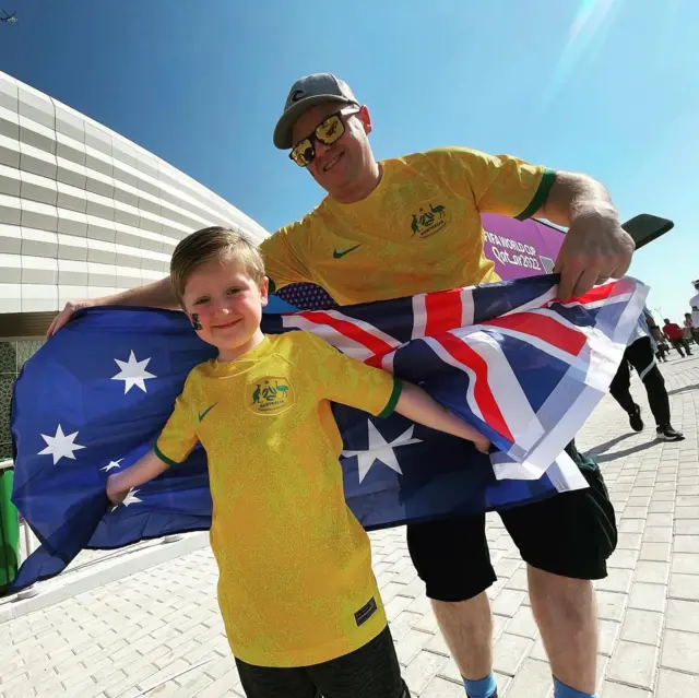 Australia fans before FIFA World Cup match v Tunisia