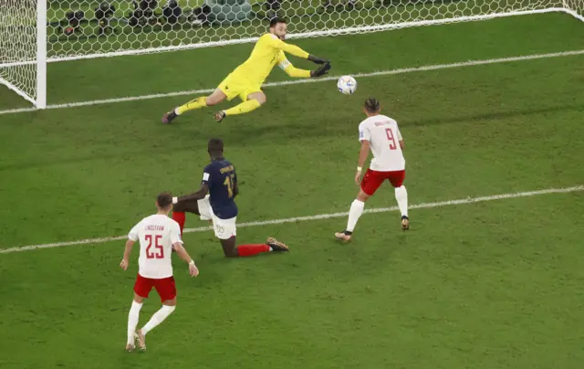 France's Hugo Lloris makes a save