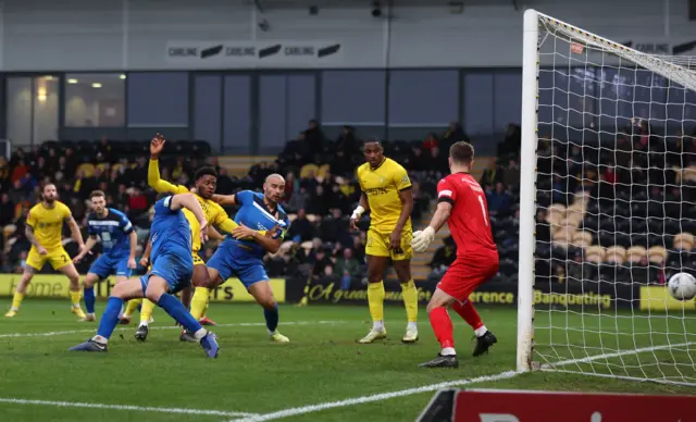 Bobby Kamwa scores for Burton