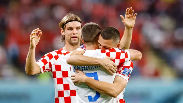 Croatia players celebrate