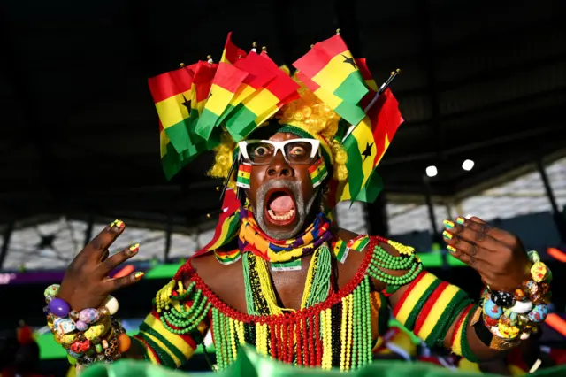 Ghana fan ahead of FIFA World Cup match v South Korea in Qatar