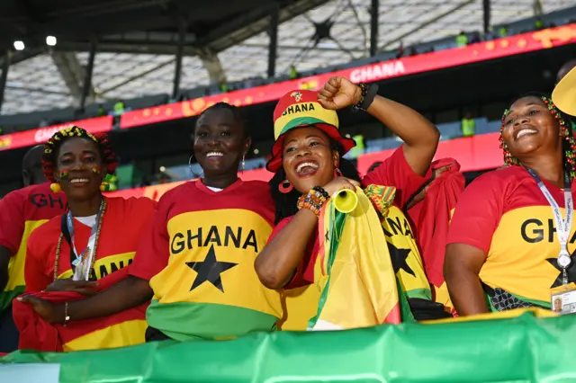 Ghana fans ahead of their FIFA World Cup match v South Korea in Qatar