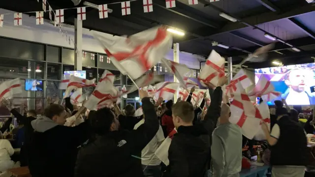 Fan zone at Bristol’s Ashton Gate stadium