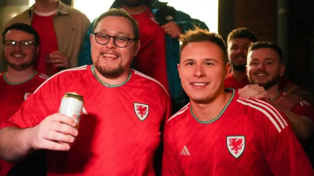 Cardiff fan Ieuan (left)