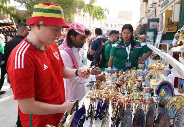 Wales fan in Qatar