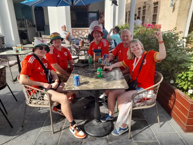 Wales fans in Qatar