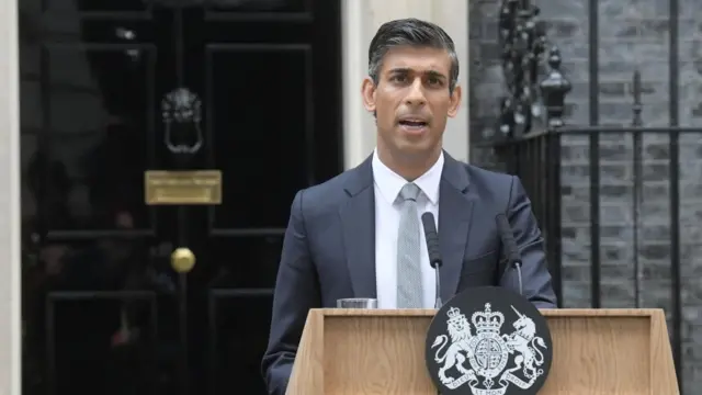 Rishi Sunak gives his first speech as British prime minister