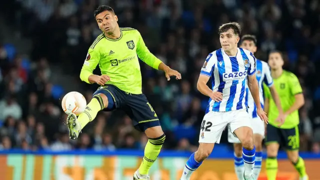 Casemiro during the game.