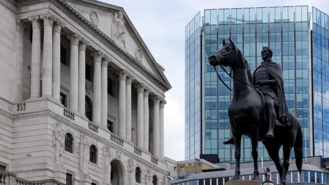 The exterior of the Bank of England in London