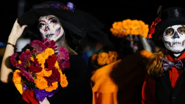 A woman in Nevada dressed at Catrinas, the lady of death who serves as a reminder to enjoy life and embrace mortality