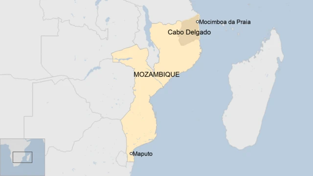 A map of Mozambique