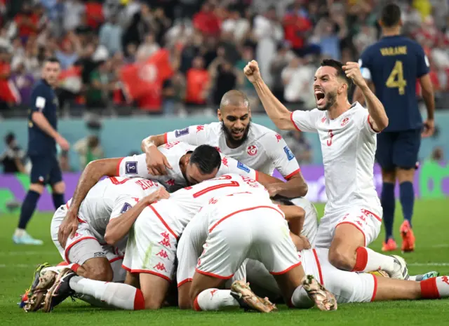 Tunisia celebrate.