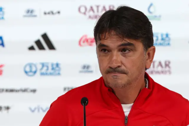 Zlatko Dalic at a news conference