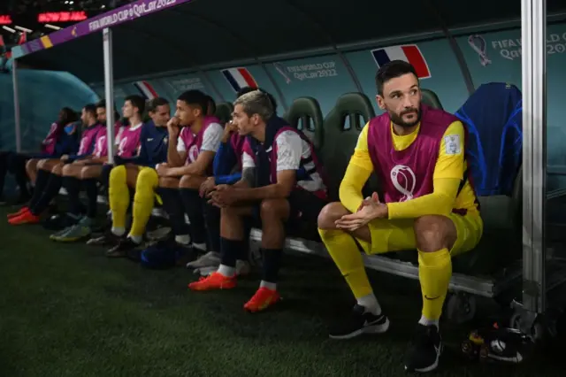 France bench vs Tunisia.