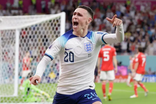 Phil Foden celebrates