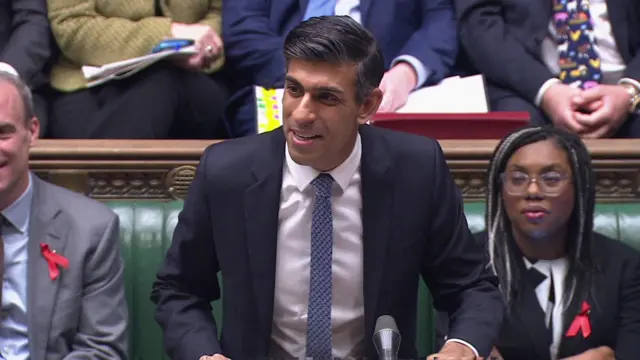 Rishi Sunak in the House of Commons