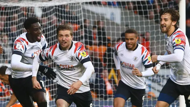 Luton celebrate