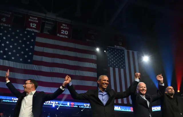 President Obama campaigns with Biden in Philadelphia